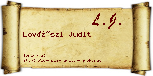 Lovászi Judit névjegykártya
