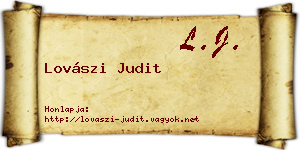 Lovászi Judit névjegykártya